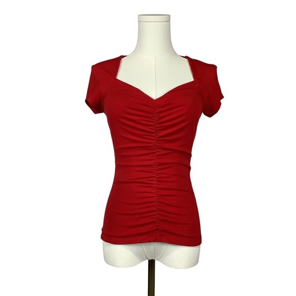 Women's Sexy Tops Short Sleeve Sweetheart Neck Slim Fit Shirt 2024 - Picture 1 of 4